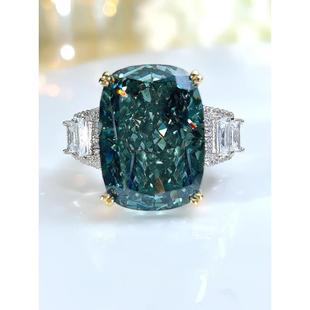 高碳钻碎碎冰切戒指欧美重工镶嵌豪镶钻指环小众设计轻奢气质百搭