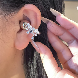适用于华为Freeclip1/2代耳夹式耳机钻扣甜美云边珍珠精致夹扣女