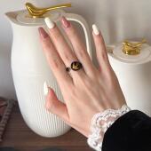 燕巢飞燕大漆戒指复古新中式 国风清冷感百搭 手绘手作优雅古典风格