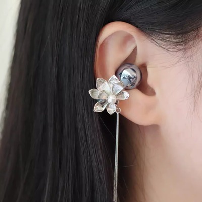 适用华为 FreeClip1/2代耳机钻扣夹扣白玉兰中国风蓝牙装饰配饰扣