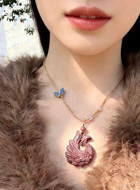 凤凰古法合香茉莉飘雪凤凰牌吊坠中式国风项链生日礼物送礼国风