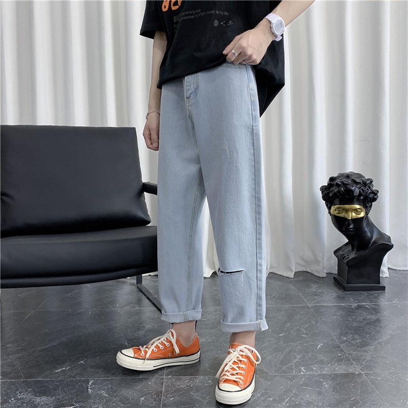 男20新款港风精品牛仔裤破洞休闲女裤子714-1-x910-p25,男装牛仔裤,天晨