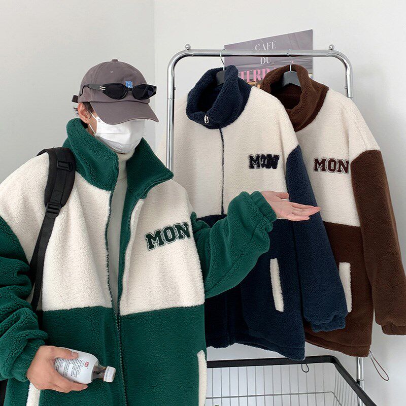 男女加厚羊羔毛棉服港风棉衣休闲外套1404-1-MY9369-P100,男装棉衣,星座1404-3