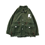 1404-2-S607-P70男女新款平铺毛边新款港风日系外套情侣休闲，女装短外套，星座1404-3