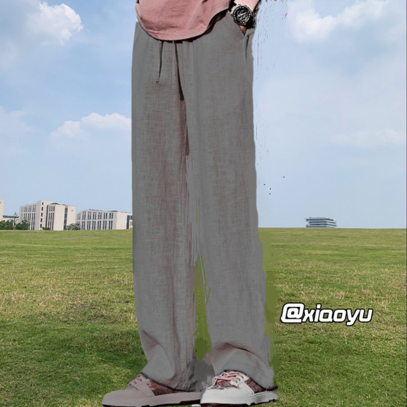 男女1404-1-K309-p30腿裤子棉麻长裤中裤运动裤子休闲裤潮,女装休闲裤,星座1404-3