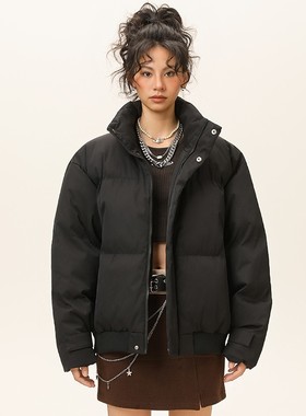 1404-2-999985-p75--2025 休闲宽松青少年百搭防风防水棉衣外套