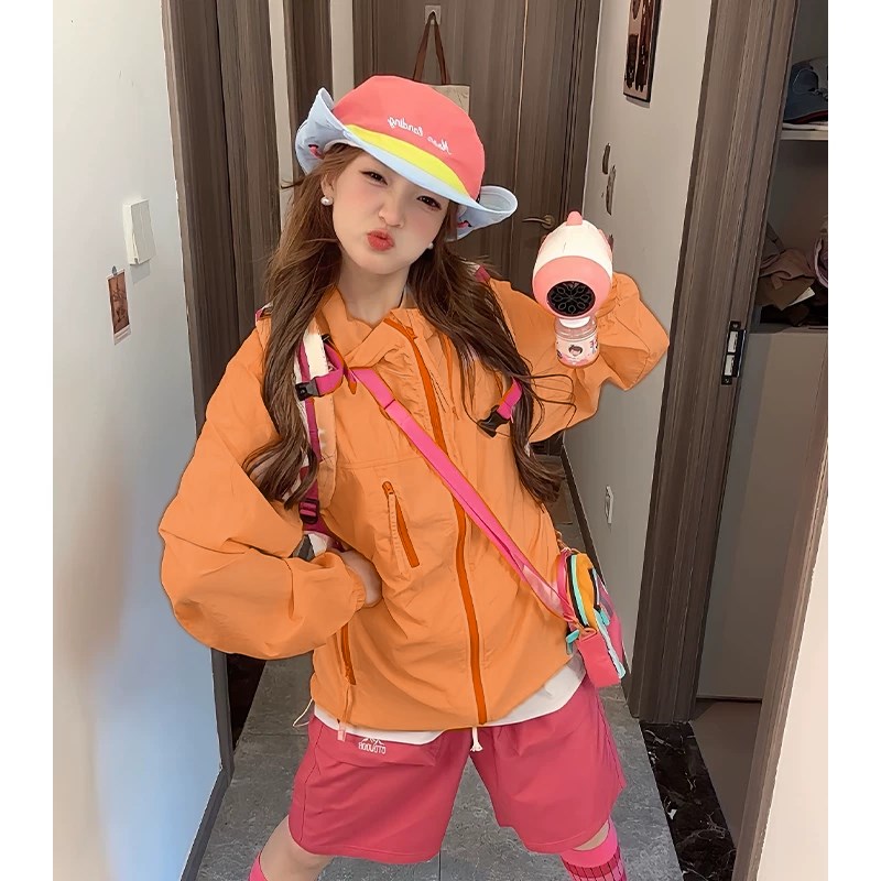 男女装新品防晒衣穿搭粉色原纱防晒服7730-38-k328-20pP58,男装防晒衣,星座1404-3