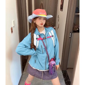 男女装新品防晒衣 穿搭粉色原纱防晒服7730-38-k328-20pP58图片