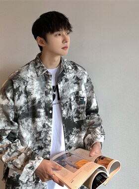 1404-2-c35-P55新款时尚 青少年潮流港风衬衫