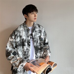 1404-2-c35-P55新款时尚 青少年潮流港风衬衫，男装衬衫，星座1404-3