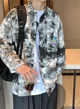 1404-2-c35-P55新款时尚青少年潮流港风衬衫