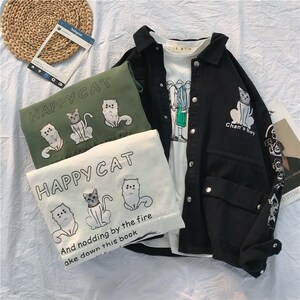 1404-3-S608-P75男装平铺新款 港风日系外套夹克精品潮M，男装夹克，星座1404-3