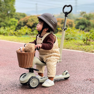 scooter4合一儿童滑板车1-3-6岁多功能男女宝溜溜车婴儿可坐可推