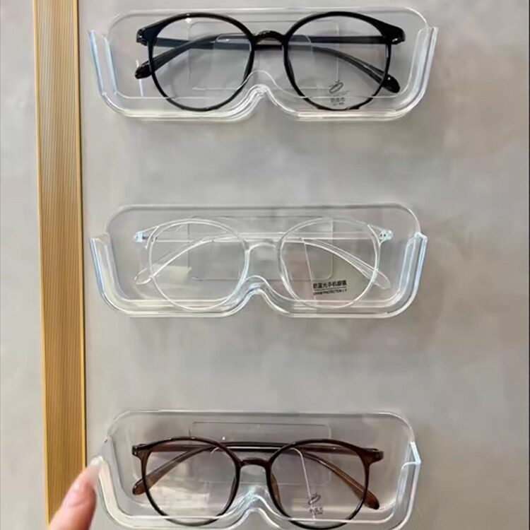 眼镜收纳盒浴室床头防压壁挂放太阳镜墨镜的盒子高级感眼镜置物架