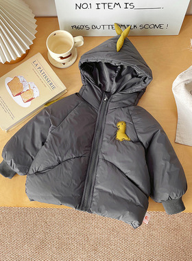 儿童羽绒服2025冬季新款卡通恐龙连帽男童新国标羽绒服DW245862