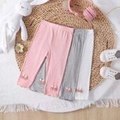 公主风外穿女孩子新款 薄款 舒适 小清新夏季 女童七分打底裤