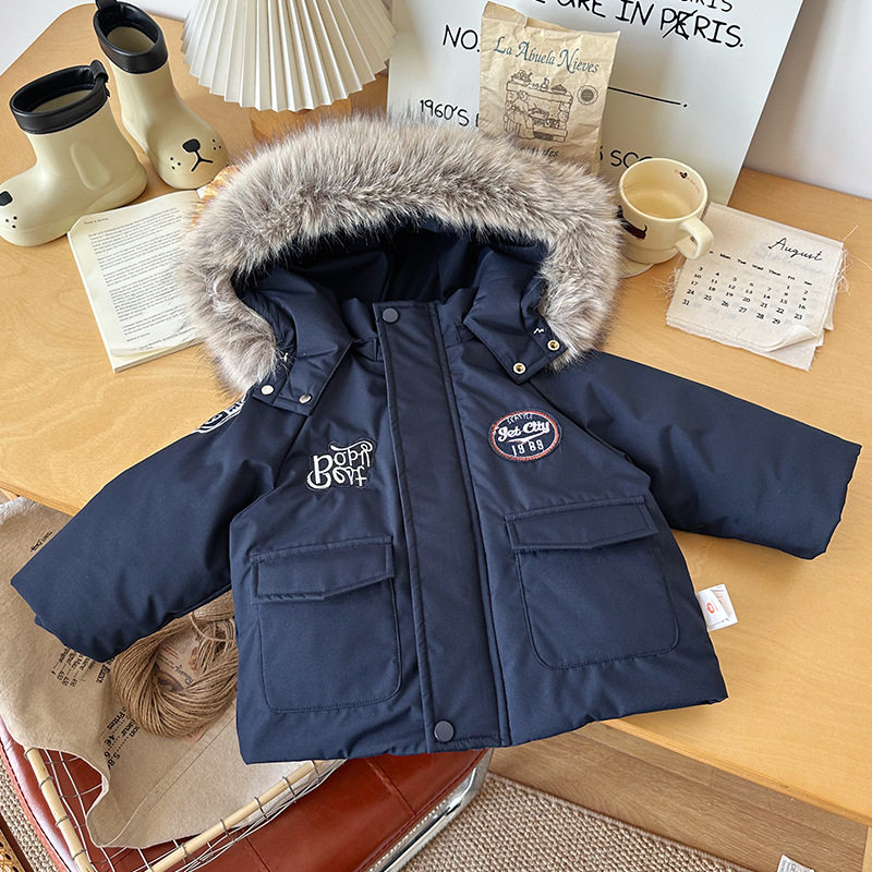 【现货】DW255577儿童羽绒服2025冬季新款国标90白鸭绒女童羽绒服