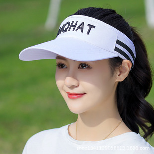 帽子女夏季防晒空顶帽时尚百搭运动无顶跑步太阳帽鸭舌遮阳帽男士