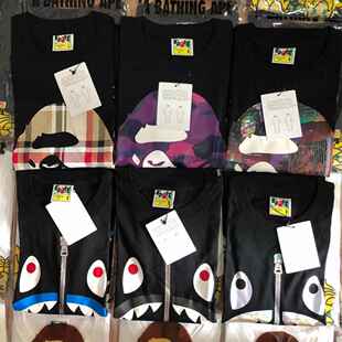 BAPE官方B品海盗折扣瑕疵品迷鲨鱼猿人头短袖潮牌男装休闲情侣T恤