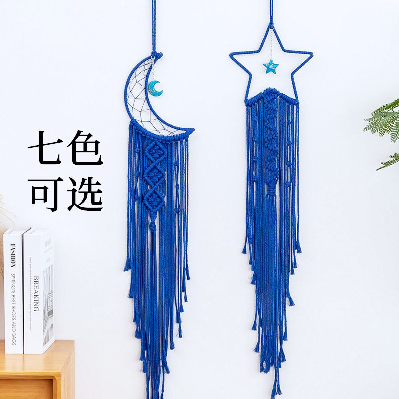 波西米亚风手工月亮星星流苏挂饰