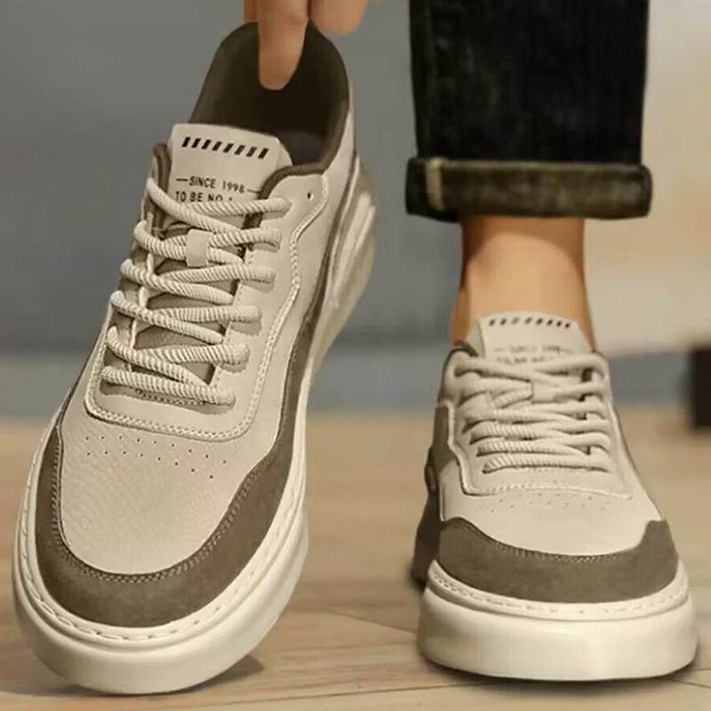 春秋男鞋春款2026新款男士休闲潮鞋板鞋百搭厚底男生面包鞋子男款