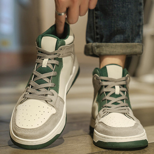 高帮鞋男款2025新款秋冬季潮牌厚底空军运动一号潮鞋百搭休闲板鞋