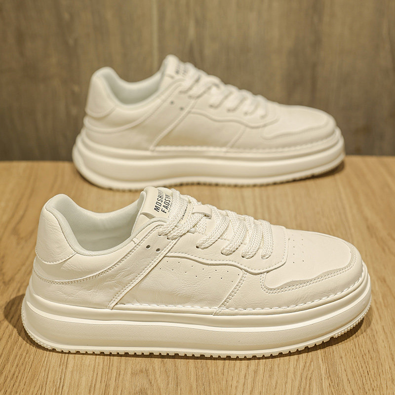 小白鞋男款2025新款秋季潮牌高级感休闲男生爆款百搭运动增高板鞋
