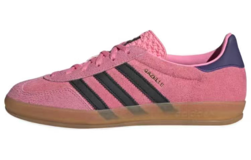 adidas originals Gazelle Indoor 低帮 板鞋 女款 粉黑 IE7002