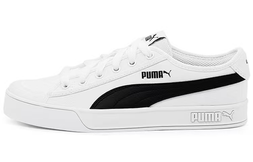 PUMA Smash v2 防滑轻便 低帮 板鞋 男女同款 黑白 365968-02