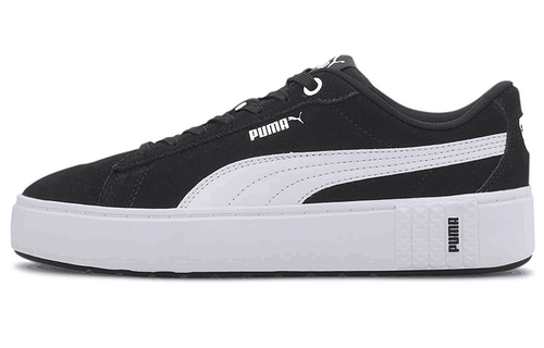 PUMA Smash Platform v2 Suede 女款 黑白 373037-04