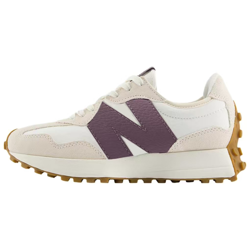 New Balance NB织物二层牛皮 低帮 休闲跑步鞋 女款 白色WS327FTC