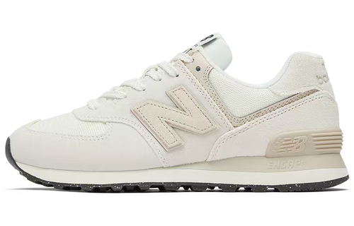New Balance NB 防滑耐磨低帮休闲跑步鞋男女同款米白黑U574OF2