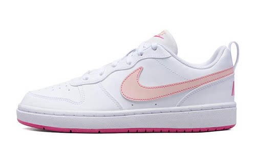 Nike Court Borough Low 防滑耐磨 低帮 板鞋 GS 白粉 DV5456-111