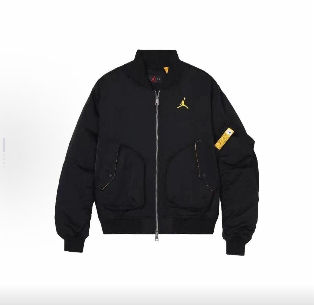 耐克男子立领运动休闲防风保暖夹克外套CZ1191-010  柠檬广东仓