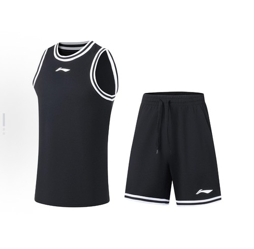 LiNing李宁 运动篮球系列 Logo印花吸汗分体篮球套装 AATT001太原