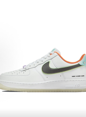 Nike Air Force 1 AF1黑白橙空军低帮板鞋DO2333-101义乌FC仓