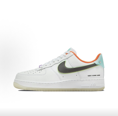 Nike Air Force 1 AF1黑白橙空军低帮板鞋DO2333-101义乌FC仓