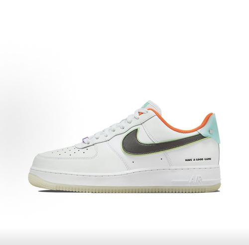 Nike Air Force 1 AF1黑白橙空军低帮板鞋DO2333-101义乌FC仓