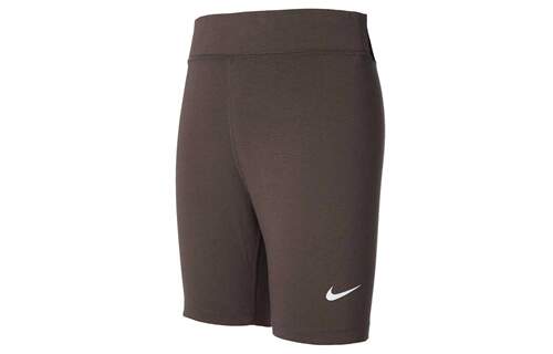 Nike Sportswear纯色高腰骑行 短裤 女款 巴洛克棕DV7798-237