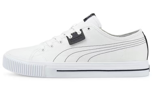 PUMA Ever Cv 防滑透气 低帮 板鞋 男女同款 白黑色 383865-04