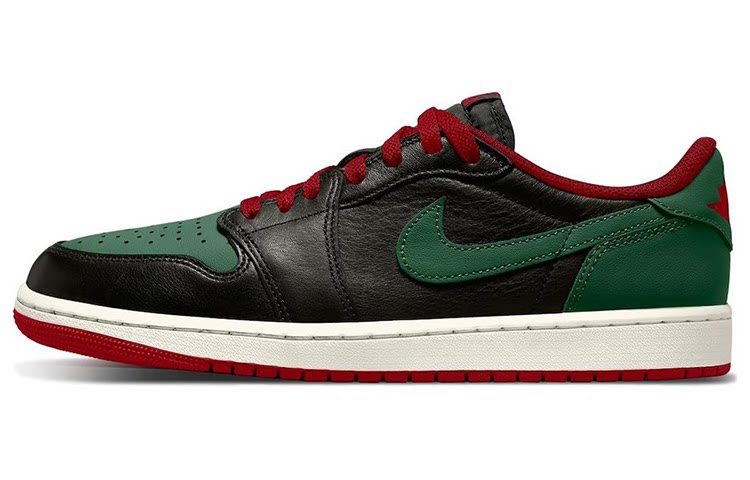 耐克女鞋Air Jordan 1 AJ1黑红绿低帮复古板鞋篮球鞋CZ0775-036