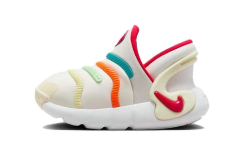 婴童 Nike Dynamo GO 减震耐磨平衡 低帮 学步鞋 白橙 FZ5524-161