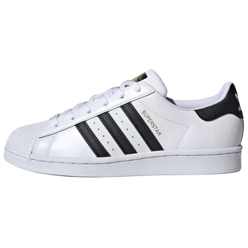 adidas originals 圆头舒适低帮板鞋女款黑白 WFOUNDATION FV3284
