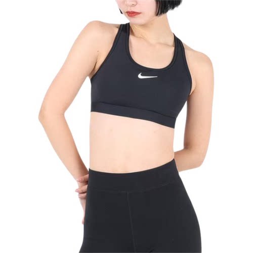 Nike Swoosh Swoosh Logo工字背中等法式支撑 运动内衣DX6822-010