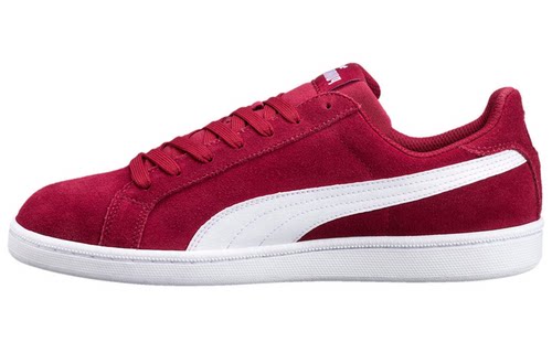 PUMA Smash Suede 防滑轻便 低帮 板鞋 男款 藏红 361730-18
