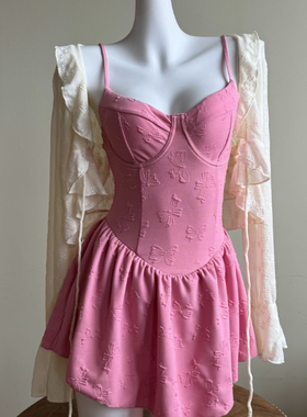 2025新款连体少女心学生泳衣两件套保守显瘦遮肉温泉度假泳衣7408