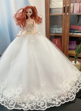 45*80cm洋娃娃婚纱娃娃大拖尾汽车摆件创意礼物公主生日女孩摆件