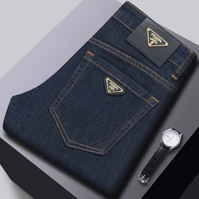 牛仔裤2025款男士高端水洗原牛色牛仔裤春秋款修身小直筒百搭长裤