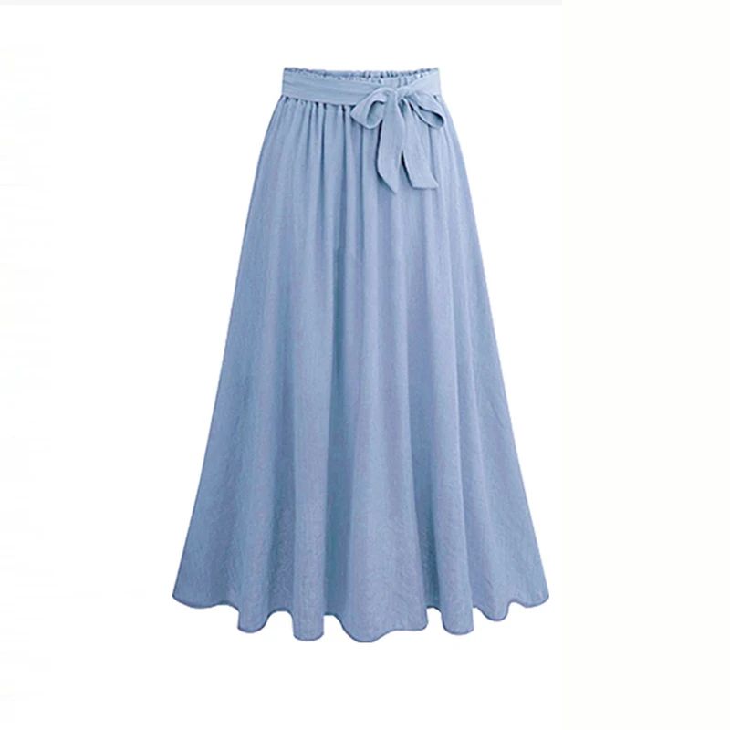 Casual Sreetwear Plus Size Long Skirts Women Summer Chiffon