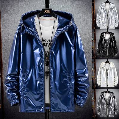 with Hood Windbreak Winter Overcoat Mens Fashionable Bright